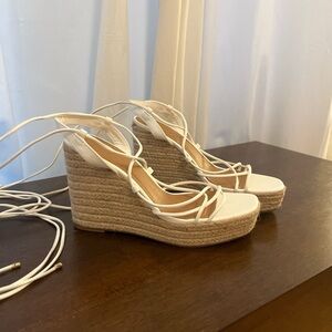 ASOS White Espadrille Wedge Sandals